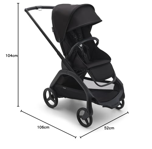 Bugaboo Dragonfly City-Kinderwagen, Kompakt, Einhändig Faltbar, Black