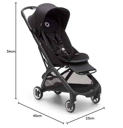 Bugaboo Butterfly, Ultrakompakter Reise-Kinderwagen, Einhändig Faltbar, Black